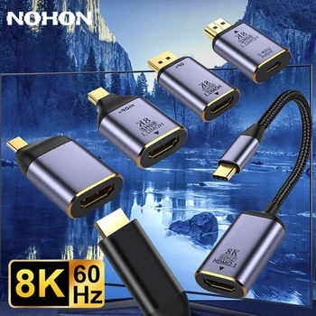 NOHON USB Typu C Na HDMI Kompatibilní s Mini DP 8K 60HZ HD Video Adaptér pro MacBook Samsung TV USB C Converter