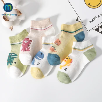 5 Pár Batole Letní Tenké Ok Ponožky Pro Dívky Chlapci Roztomilé Zvíře Děti je Prodyšné Ponožky Baby Novorozence Krátký Děti Miaoyoutong