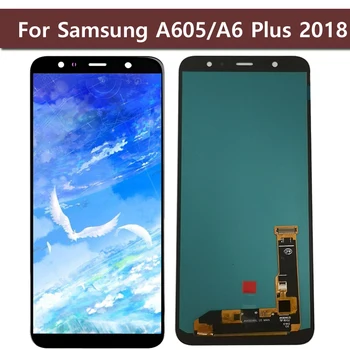 Amoled A6 Plus Displej Pro Samsung Galaxy A6 2018 Lcd S Dotykovým Panelem Screen Digitizer A605 Shromáždění S Nástroji 6 obrazovka