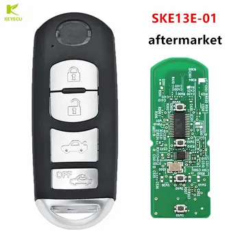 KEYECU Náhradní 4 Tlačítka Inteligentní Vzdálené Klíče 433MHz ID49 Čip Pro Mazda (Mitsubishi Systému) 6 3 MX-5 SKE13E-01