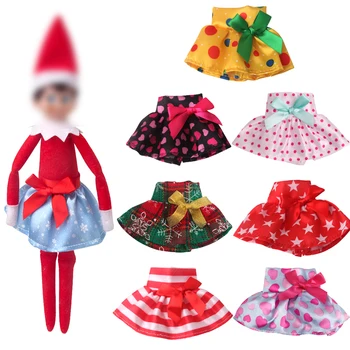 Vánoční Elf Doll Šaty, Sukně, Pyžamo, Svetr Chef Kostým Baby Hračky Doplňky dětská Vánoční Dárek (Ne Panenka)