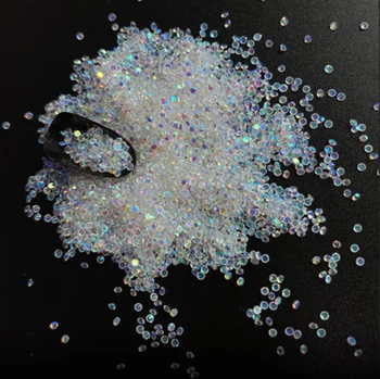 UNfoiled MIX Velikostí 1440pcs Crystal&AB Chaton Nail Art Drahokamu Špičaté Micro Manikúra Dekorace Malé Mini Kamínky Sklo