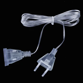 3M EU Napájecí Prodlužovací Kabel Plug Transparentní Standardní Napájecí Prodlužovací Kabel Pro Domácí Dovolenou Led String Světlo Vánoční Světla