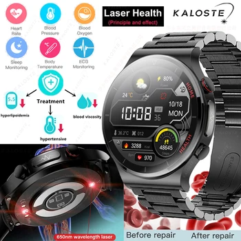 2022New Chytré Hodinky Muži Laserové Ošetření Zdravé Monitory, Smartwatch, Fitness Sportovní Vodotěsné hodinky pro muže xiaomi realme huawei