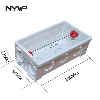 NYWP 146 Typ Upevnění Zadní Okno Nastavitelný Vnitřní Kazetové Krabice Pro 146*86mm Vypínač a Zásuvka ,Bílá
