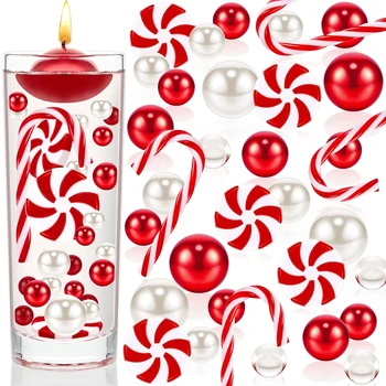 Štědrý Den Váza Výplň Akrylové Candyland Ozdobu Váza Výplň bílá červená Perly Korálek na Váze Křišťálově čistou Vodou Gel Korálek