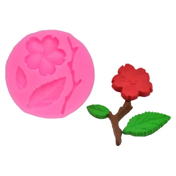 1ks Kulatý Květinový Vzor Silikonové Formy pro Čokolády Fondán Dort Mýdlo Svíčka Formy DIY Řemesla Víceúčelový Pečení Dodávky