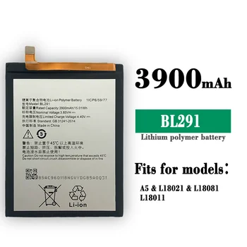 Původní 3900mAh BL291 Baterie Pro Lenovo A5 L18021 L18011 Telefon Vysoce Kvalitní NOVÉ Baterie
