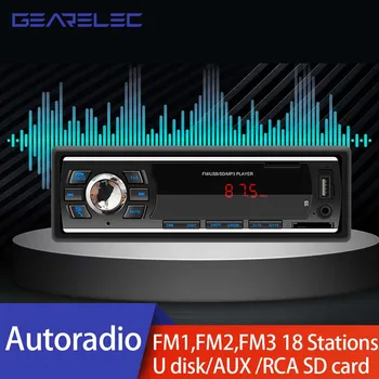 Auto Rádio Audio 1din Bluetooth Stereo MP3 Přehrávač, FM Přijímač Autoradio 45Wx4 REC/AUX/USB/TF Karty V palubní desce Kit