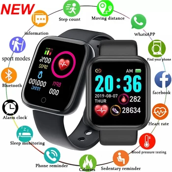 Pro Xiaomi Huawei D20 Pro Bluetooth Inteligentní Hodinky Muži Ženy Y68 Krevní Tlak, Srdeční Frekvence Monitoru Sport Smartwatch Fitpro Tracker