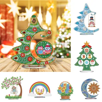 DIY diamantový obraz 5D full diamond Vánoční double-sided bodu vyvrtejte tři-dimenzionální ornament, karta, dekorace, ornament, karta