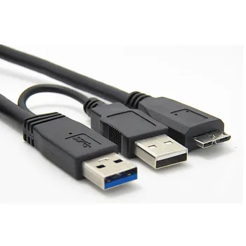 Nové USB 3.0 A Samec k Mikro B Y Kabel pro Mobilní Pevný Disk HDD 0,6 m