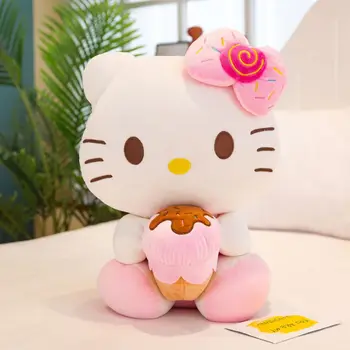 Sanrio 30 cm Hello Kitty Náplň Plyšové Hračky Plněné Zvířecí Kawaii Pokoj Vyzdobit Dárek Plushies Pro Dívky Dárky Pro Děti