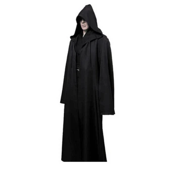 2020 Nový Darth Vader Terry Jedi Černý Župan Rytíře Jedi Kapucí Plášť Halloween Cosplay Kostým Plášť Pro Dospělé 
