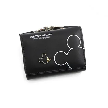 Disney Mickey mouse Malá peněženka lady krátký zip střapec klíč, mince kabelku student malé mini peněženka Minnie držitele karty Spojka