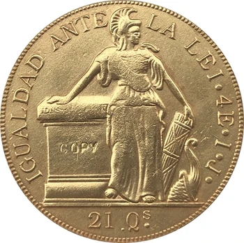 Chile 1841 4 Escudos mince, kopírování 29mm