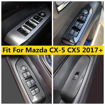 Vnitřní Dveře, Loketní opěrka, Okna, Výtah Tlačítko Přepnout Panel Kryt Střihu Pro Mazda CX-5 CX5 2017 - 2022 Nerezová Ocel / ABS Příslušenství
