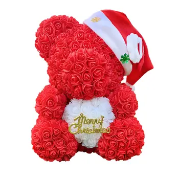 Vánoční Dárek pro Rose Medvídek Růže s srdce, Valentýn, Svatba, Láska, Vánoční Dárky pro Dívky