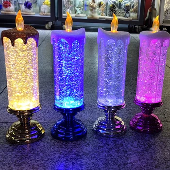 LED Svíčka Glitter Turistických Suvenýrů Crystal Elektronická Svíčka Party Atmosféru Fantasy Dekorace pro Domácí Večeři Pokoj pracovní Ploše