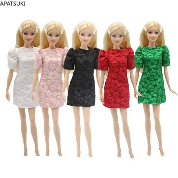 Módní Květinové Šaty Pro Panenku Barbie Oblečení, Šaty, Princezna Office Lady Party Šaty Pro 1/6 BJD Panenky, Hračky, Příslušenství
