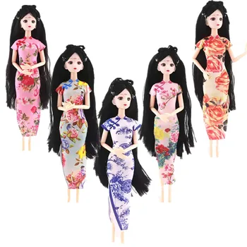 1/6 Vynikající Čínský Styl Oblečení Cheongsam Princess Doll Šaty pro Barbie Šaty Qipao Tradiční Party Šaty Příslušenství, Hračky