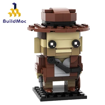 Buildmoc Indiana Jones Brickheadz Film Dobyvatelé Ztracené Archy Protagonista Akční Figurky Stavební Bloky Vzdělávací Hračky Dárek