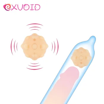 EXVOID Vibrátor, Penis Extender Korálky Penis Rukáv Extender Penis Vibrátor Rozšíření Míč Kondom Přílohu Míč Opakovaně