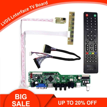 NOVÁ Řídící Deska Monitor Kit Pro B156XW02 V6 V7 TV+HDMI+VGA+AV+USB LCD LED Screen Controller Board Řidiče