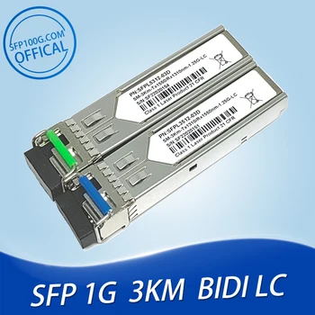 1Gb LC SFP Module, Single Bidi Vlákno Optický Vysílač Gigabit 3-80km Kompatibilní s Arista/Extreme/Mikrotik/Cisco Wwitch