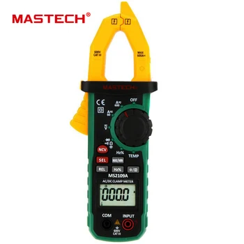 Mastech MS2109A Auto Range Digitální Současný Svorky Měřič Multimetr AC DC HZ Temp Kapacitní Zkoušečka Napětí s NCV Detektor