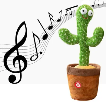 2021Singing Elektrické Plyšové Kaktus 120 Písní, Tance A Kroucení Světelný Kaktus Nahrávání Naučit Mluvit Kroucení Plyšové Hračky