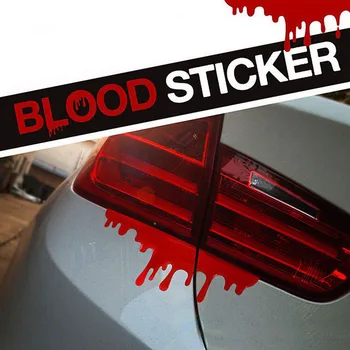 Reflexní Výstražné Auto Samolepky Krve Krvácení Obtisky Car Decor Příslušenství 1ks