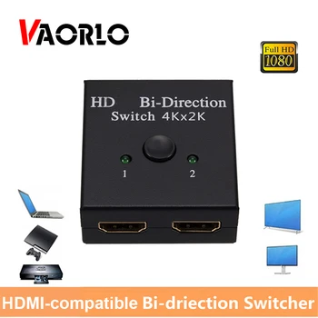 4K HDMI Přepínač, 2 Porty, Bi-directional 1x2 / 2x1 HDMI-Kompatibilní Switcher Splitter Podporuje Ultra HD 4K 1080P HDR HDCP pro PS4, PC