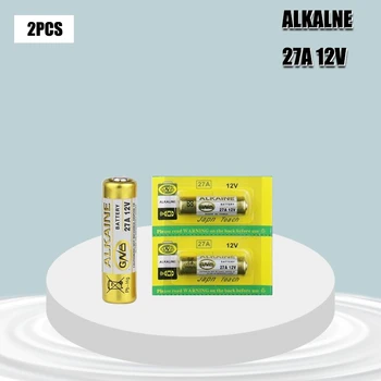 2ks 27A 12V suché Alkalické baterie 27AE 27MN A27 GP27A A27BP V27A VR27 L828 pro zvonek,auto alarm,walkman,auto, dálkové ovládání atd
