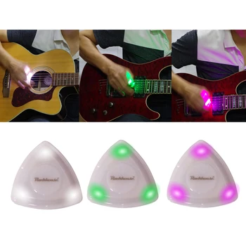 Kytara LED Pick Gleamy Plectra Non-slip Barevné Světlo Trsátka na Kytaru Příslušenství