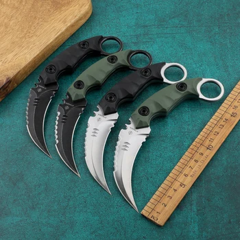 Chromý fixe auto-défense Karambit CS GO couteau à griffes de sauvetage couteaux d ' extérieur couteau de chasse survie militaire tac