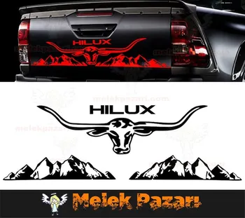 Toyota Hilux Mountain Bull Zadních Výklopných Dveří Off Road Obtisky. Horské Obtisk. Nálepka Off Road