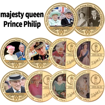 Princ Philip, Vévoda z Edinburghu Pozlacené Pamětní Mince Sada UK Královské Rodiny Královna Výzva Mince Upomínkové Dárky