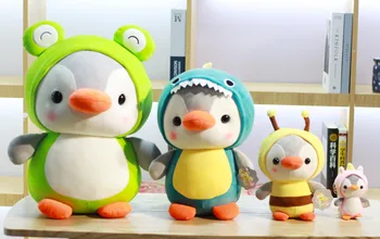 Nová Prodávat Jako Horké Koláče Super Roztomilý, Změnit Penguin 4 Plyšové Hračky, Panenky Uchopovací Panenky, Hračky pro Děti Dárek Plyšové Zvířata