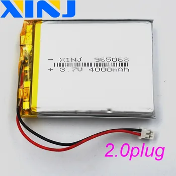 3.7 V 4000 mAh 14.8 Wh 965068 Polymer Dobíjecí Li Lithium Lipo Baterie JST-PH 2.0 mm Pro GPS PDA Telefon, PDF, Power Bank Tablet PC