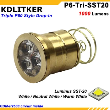 KDLITKER Triple Luminus SST-20 1000 Lumenů High Power LED Drop-in Modul (Dia. 26,5 mm)