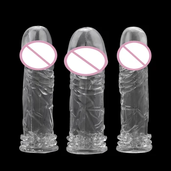 Zvětšení Penisu, Sexuální Hračky Pro Muže, Mužské Penis Rukáv Penis Extender Rukáv, Dospělý Sex Produkty Opakovaně Použitelné Silikonové Kondomy