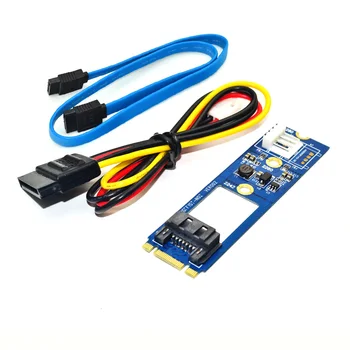 M. 2 NGFF na 7 Pin SATA III 3 7Pin SATA3.0 Kabel SSD Adaptér Converter Board Karty pro 2242 2260 2280 SSD