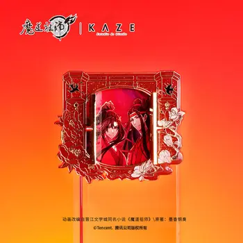 Velmistr Démonické Pěstování Otevřené Okno Kovový Odznak Anime Wei Wuxian Lan Wangji Bedge Suvenýr MDZS Brož Pin Tlačítko