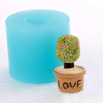 silikonové 3D mini hrnkové sukulentní rostlina ručně vyráběné mýdlo svíčka čokoládový dort decorationmold