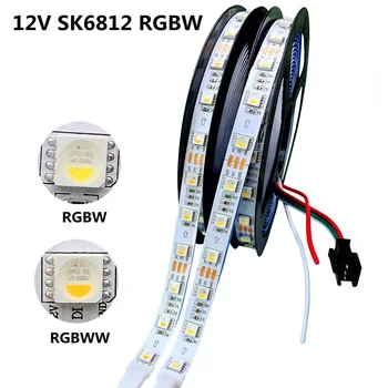 12V Adresovatelné SK6812 RGBW RGBWW LED pásek SMD5050 4 V 1 60LEDs/m LED Pixel Pásky Světla Vodotěsný IP30 65 67 Podobné WS2812B