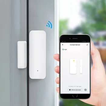 Tuya Wi-fi Inteligentní Dveřní Senzor Dveří Otevřeno /Zavřeno Detektory Magnetického spínače Okenní senzor domácí Práce s Alexa Google Domov