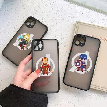 Avengers Pouzdro Pro iPhone 13 12 11 14 Pro Max SE XR XS X 7 8 Plus Silikon Čirý, Matný Kryt, Ironman Captain America Funda Marvel