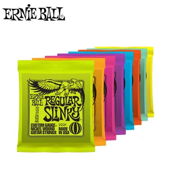 Původní Ernie Ball Super Slinky Elektrickou Kytaru Struny 009 010 Niklu Zranění Kytaru, 6 Strun Pro Elektrickou Kytaru Příslušenství