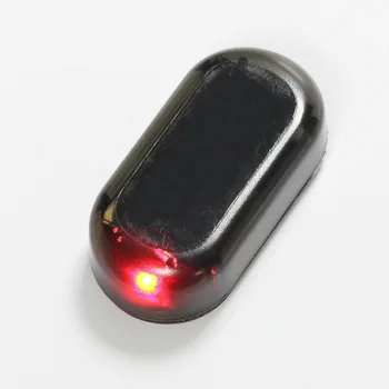 Auto Falešný Bezpečnostní Světlo Solární Simulované Figuríny Alarm Bezdrátový Varování Anti-Krádeže Opatrnost Lampa LED Bliká Imitace kit